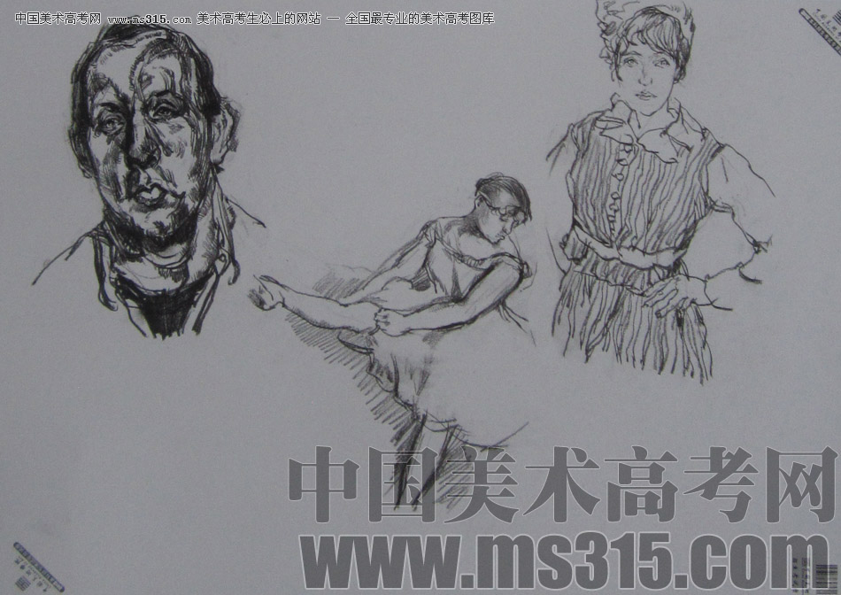 2013年中国美术学院速写优秀试卷35