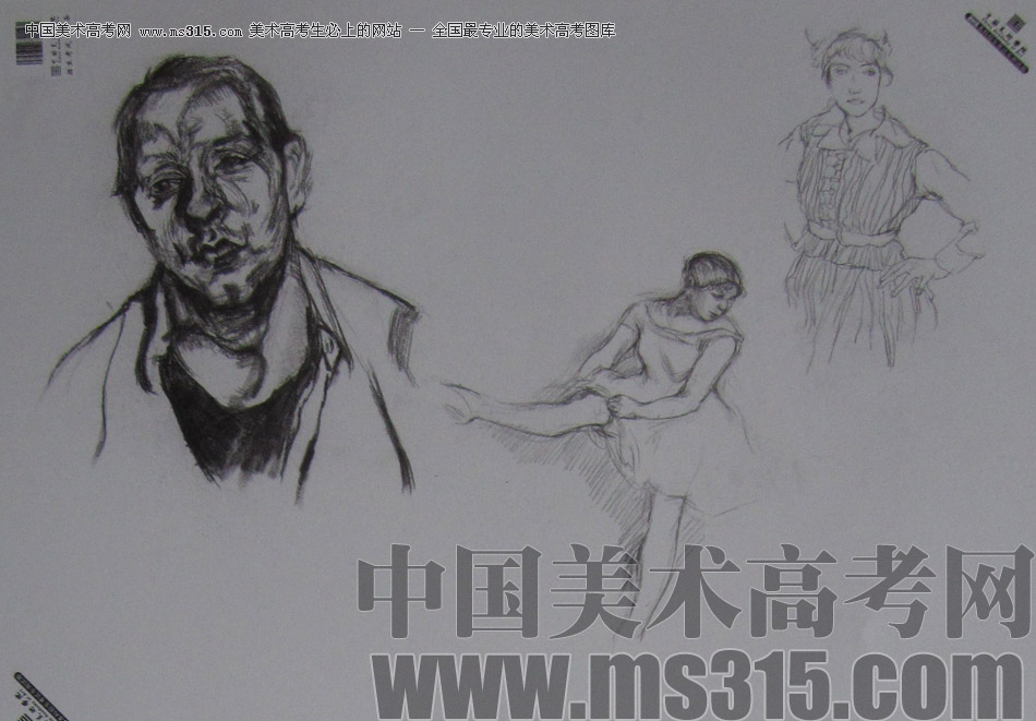 2013年中国美术学院速写优秀试卷36