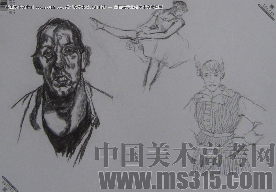 2013年中国美术学院速写优秀试卷37