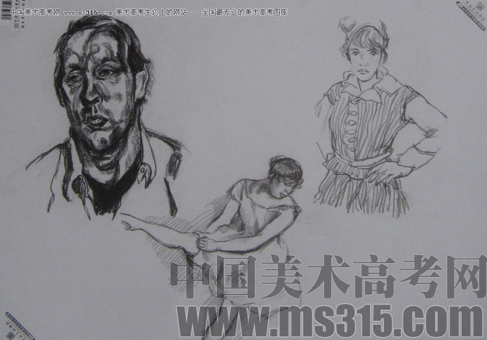 2013年中国美术学院速写优秀试卷39