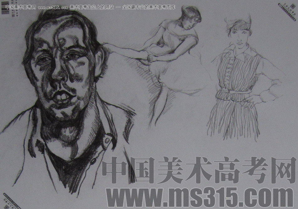 2013年中国美术学院速写优秀试卷40