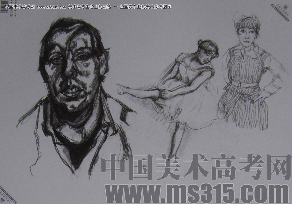 2013年中国美术学院速写优秀试卷42