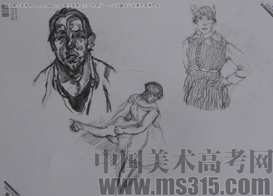 2013年中国美术学院速写优秀试卷43