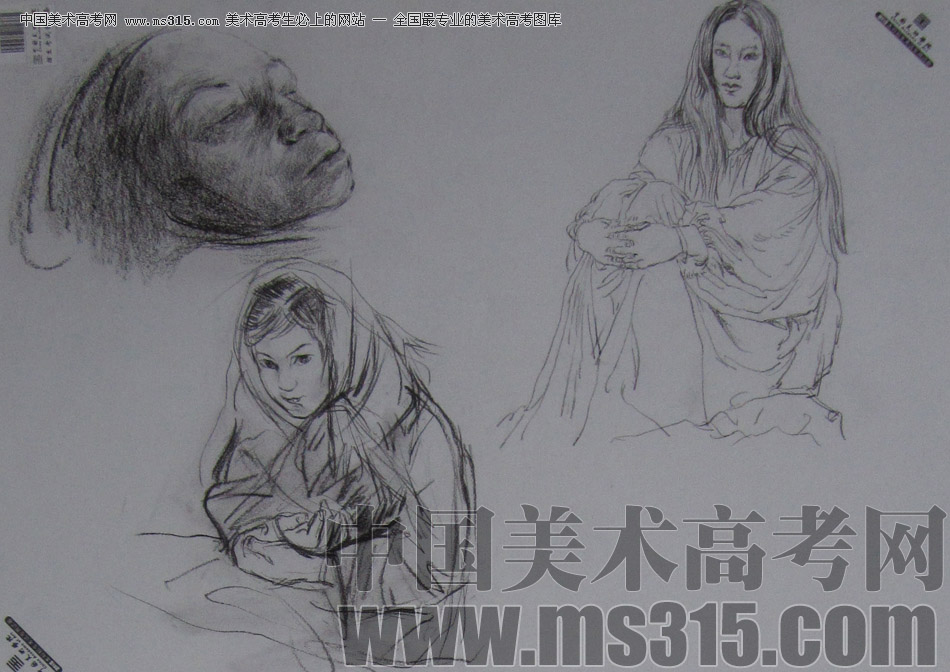 2013年中国美术学院速写优秀试卷44