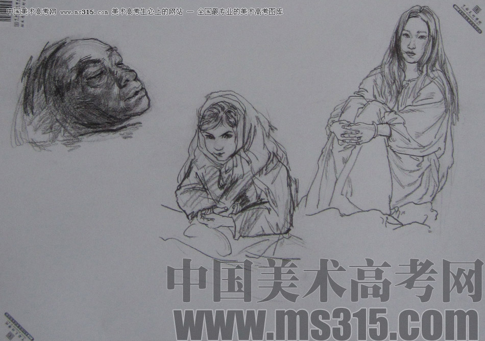 2013年中国美术学院速写优秀试卷45