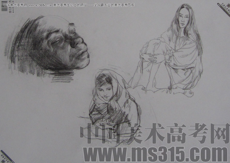 2013年中国美术学院速写优秀试卷47