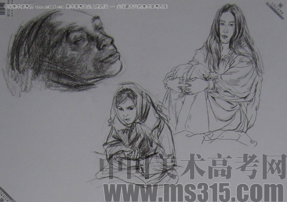 2013年中国美术学院速写优秀试卷48