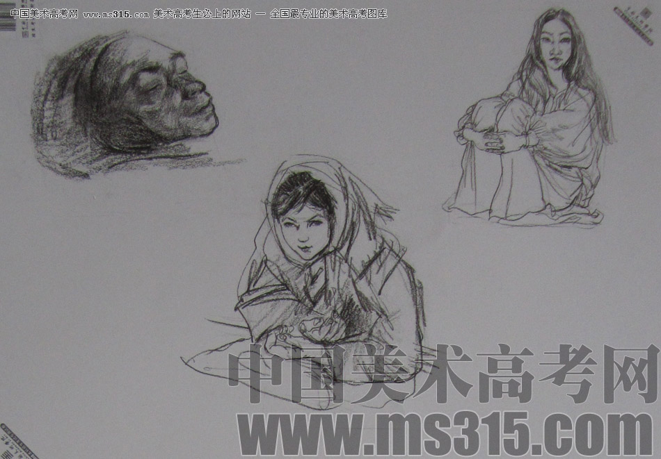 2013年中国美术学院速写优秀试卷46