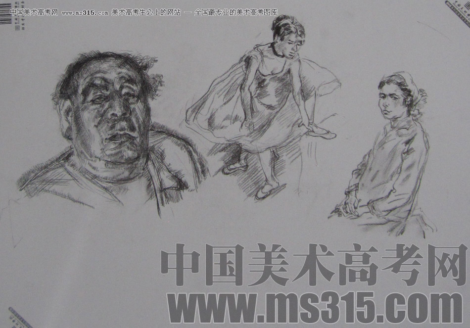 2013年中国美术学院速写优秀试卷59