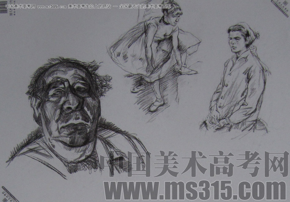 2013年中国美术学院速写优秀试卷60