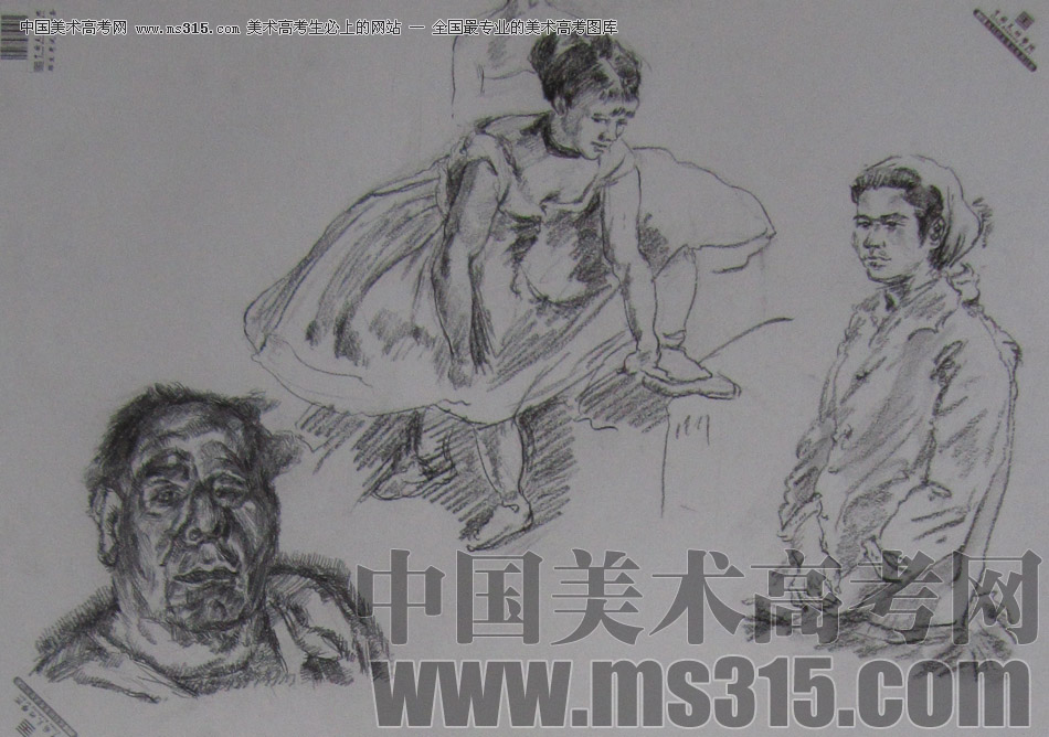 2013年中国美术学院速写优秀试卷62