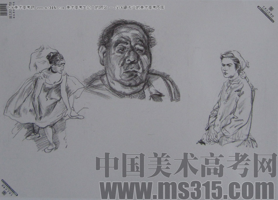 2013年中国美术学院速写优秀试卷61