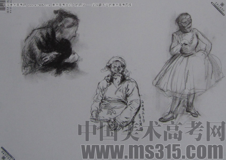 2013年中国美术学院速写优秀试卷69