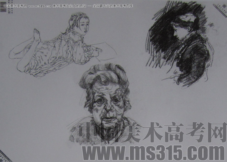 2013年中国美术学院速写优秀试卷72