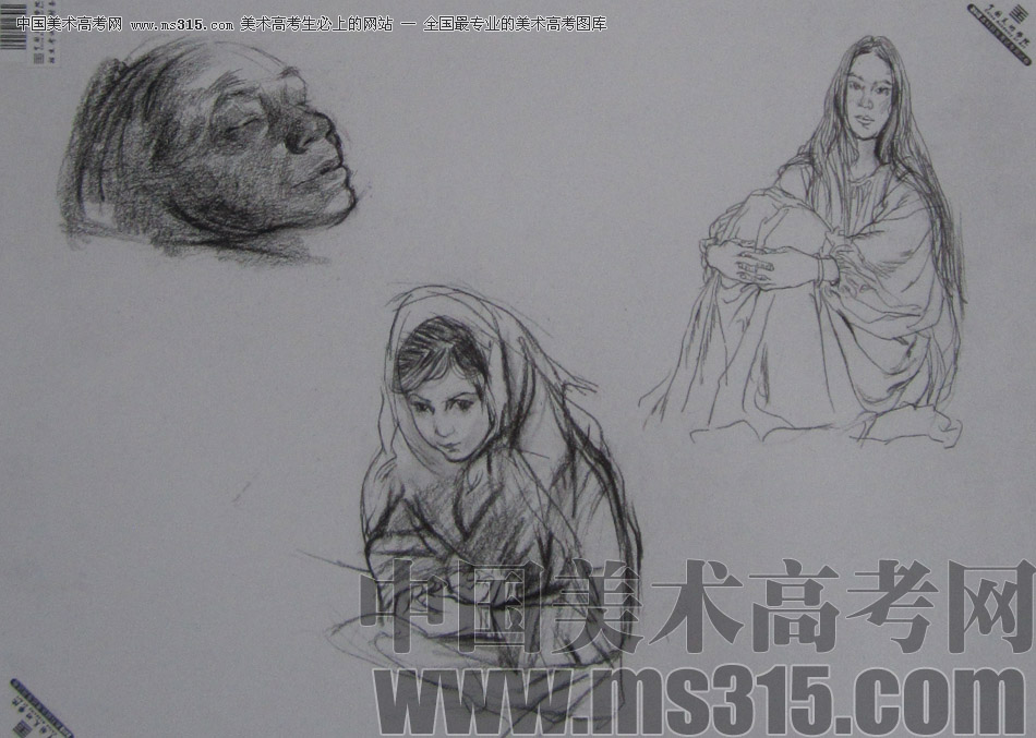 2013年中国美术学院速写优秀试卷49