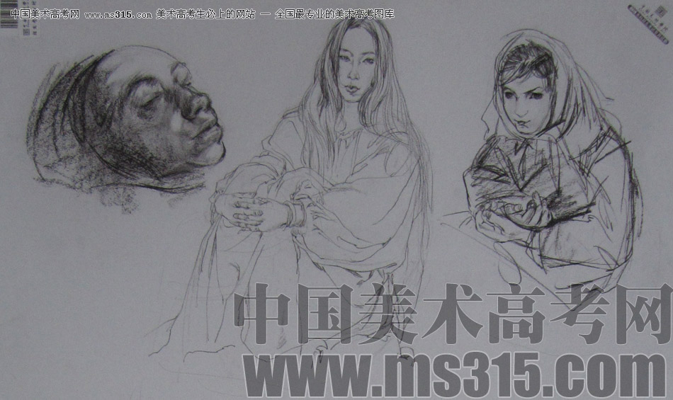 2013年中国美术学院速写优秀试卷52