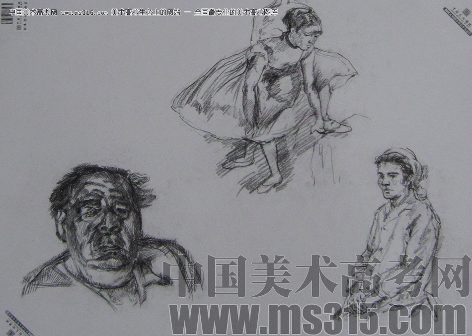 2013年中国美术学院速写优秀试卷57
