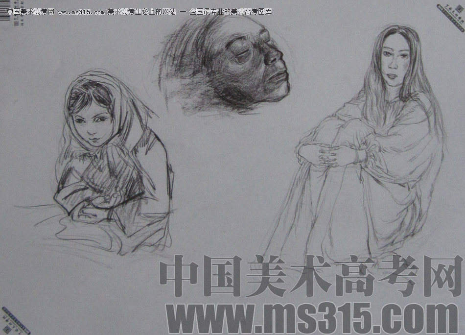 2013年中国美术学院速写优秀试卷85