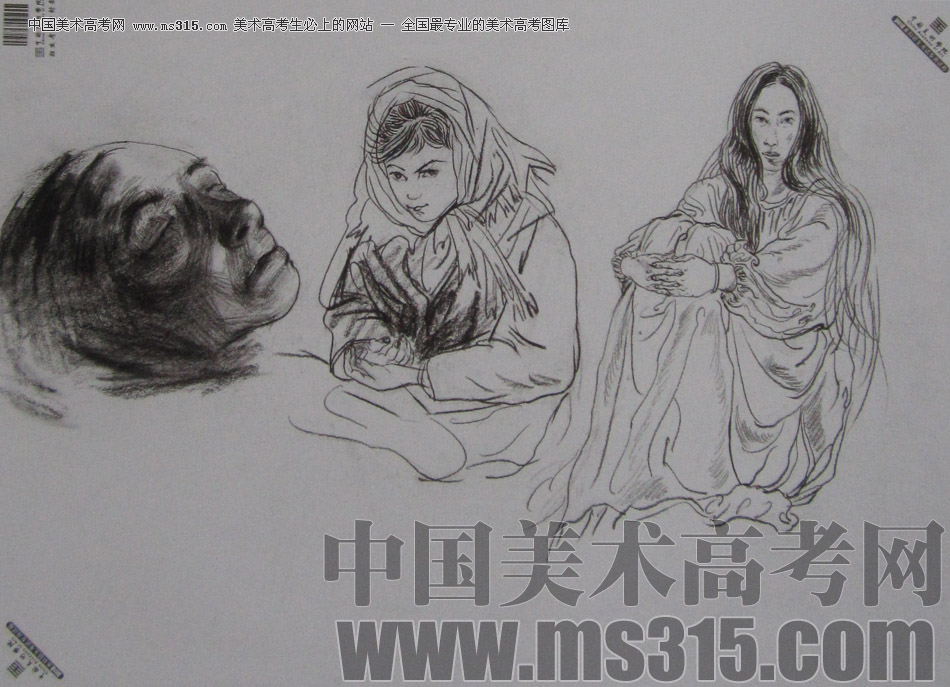 2013年中国美术学院速写优秀试卷87