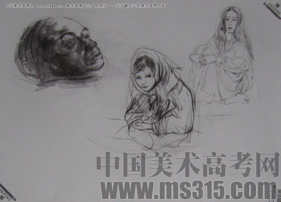 2013年中国美术学院速写优秀试卷90