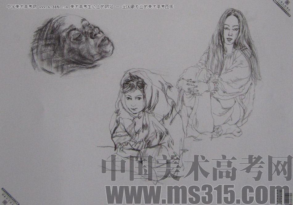 2013年中国美术学院速写优秀试卷91