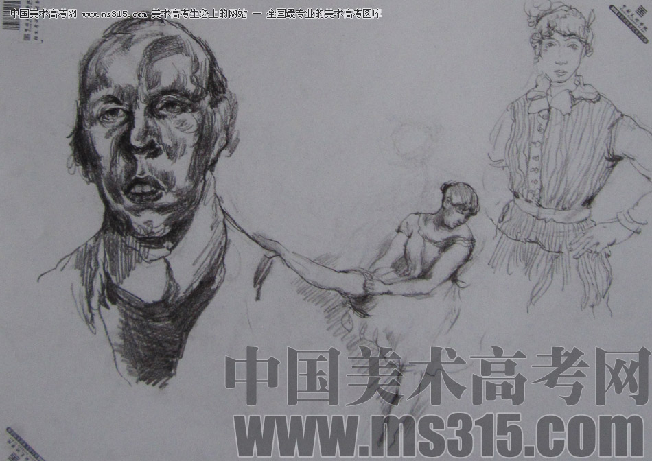 2013年中国美术学院速写优秀试卷93