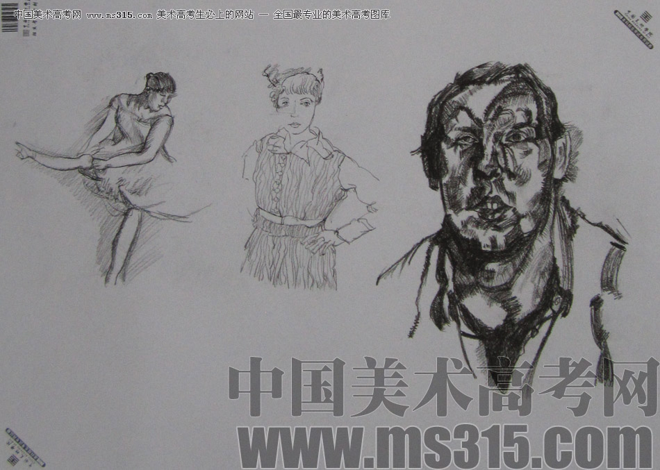 2013年中国美术学院速写优秀试卷95