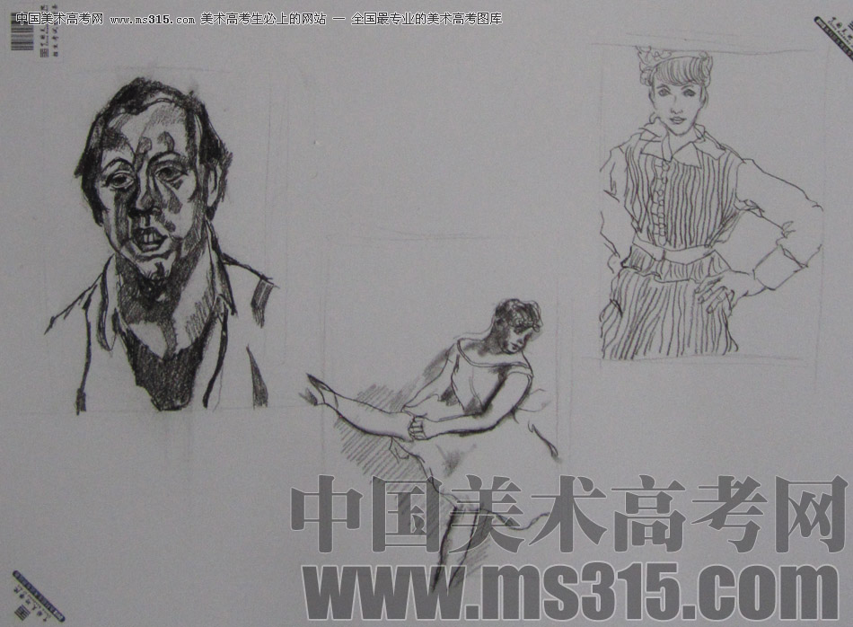 2013年中国美术学院速写优秀试卷97