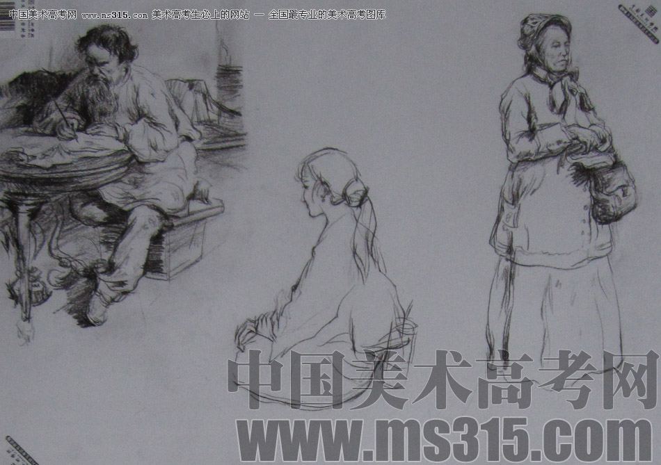 2013年中国美术学院速写优秀试卷78