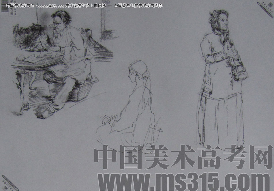 2013年中国美术学院速写优秀试卷76