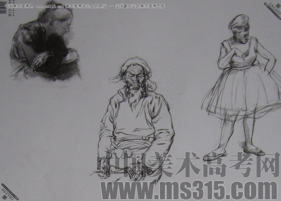 2013年中国美术学院速写优秀试卷80