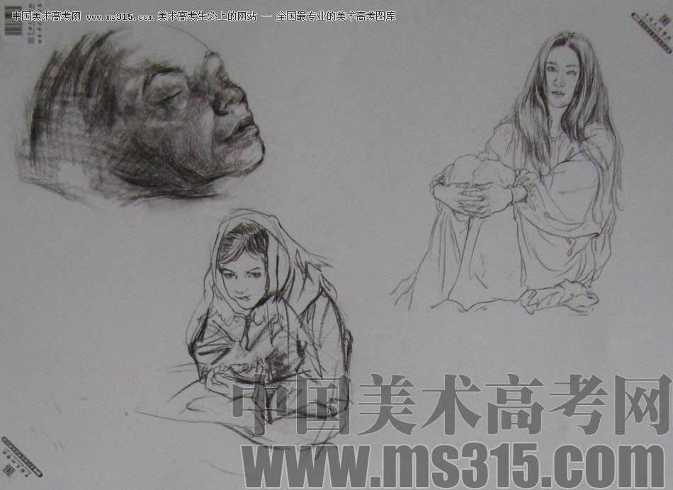 2013年中国美术学院速写优秀试卷82