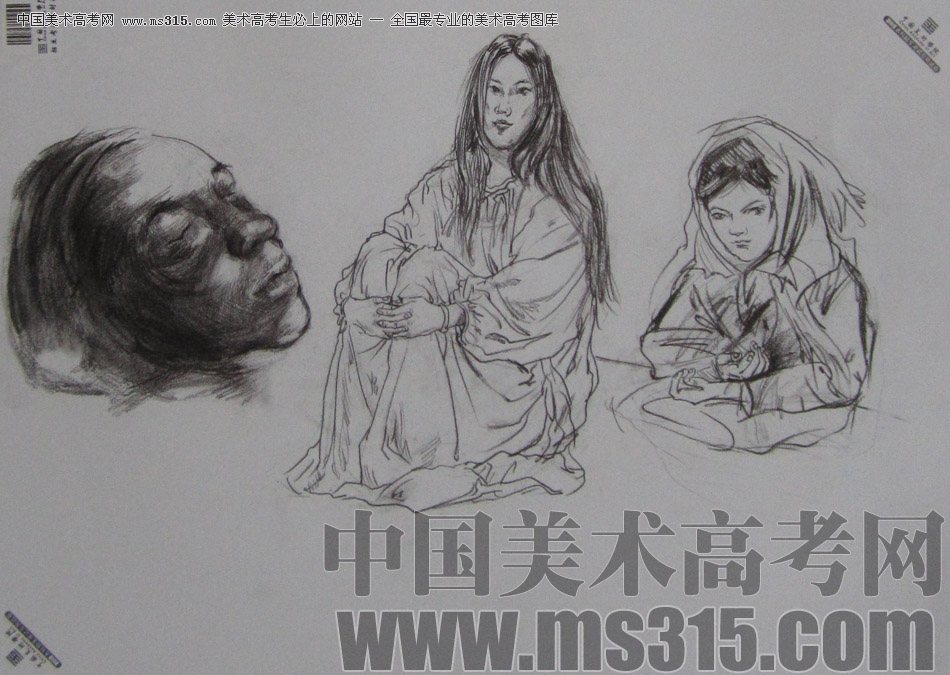 2013年中国美术学院速写优秀试卷83