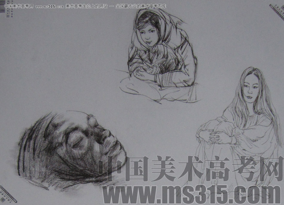 2013年中国美术学院速写优秀试卷84