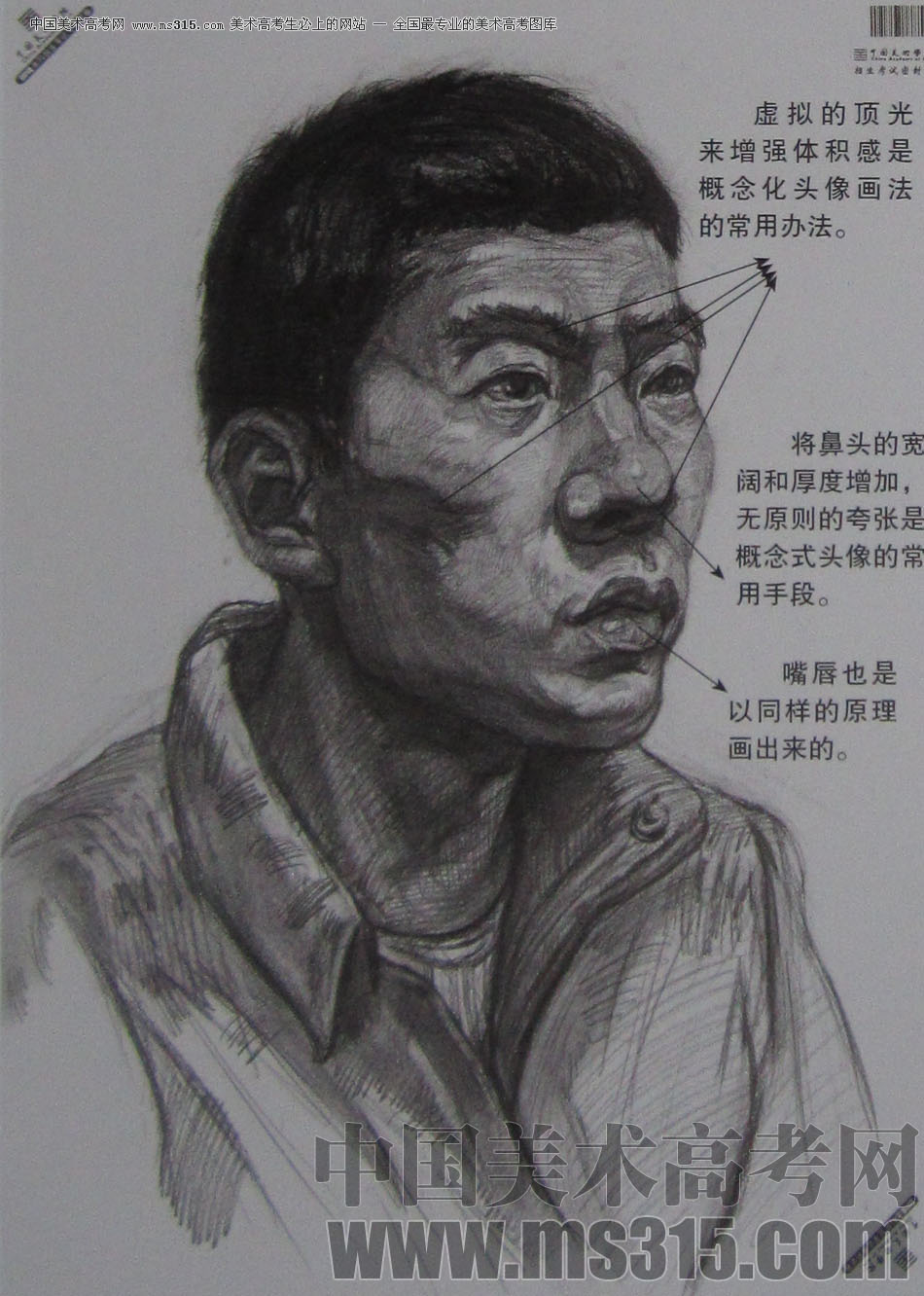 2013年中国美术学院素描优秀试卷6