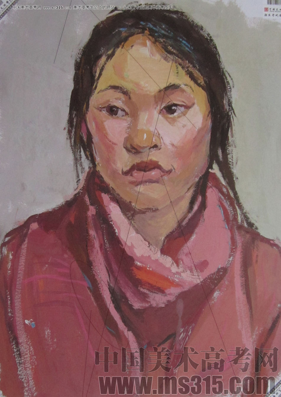2013年中国美术学院造型图媒类色彩优秀试卷92