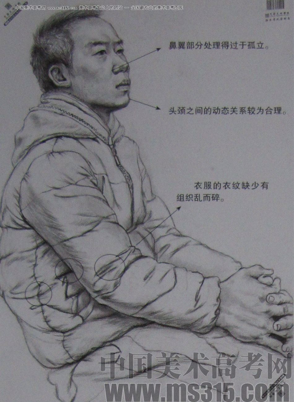 2013年中国美术学院素描优秀试卷100