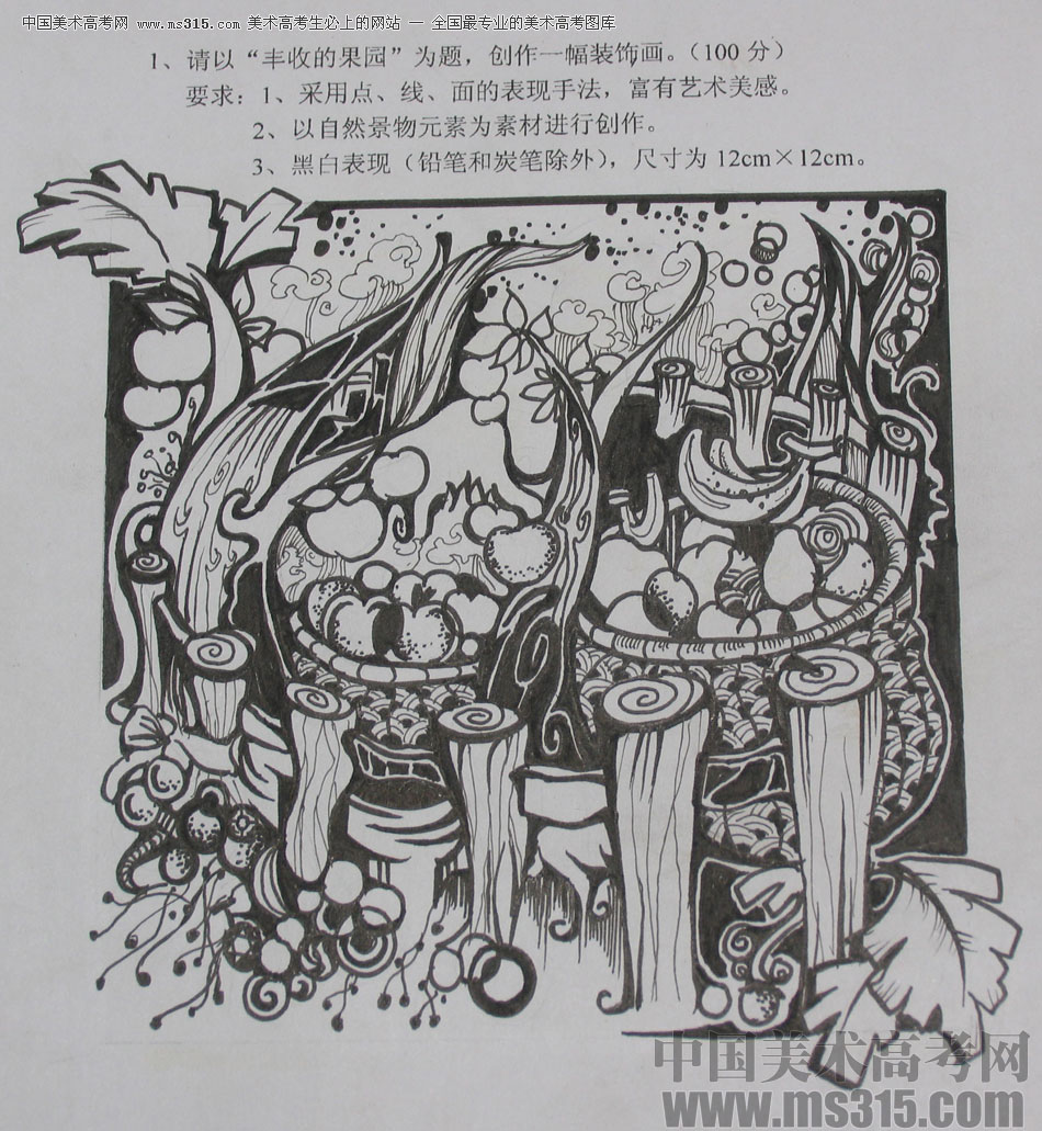 2013年江南大学设计基础（图案）优秀试卷1