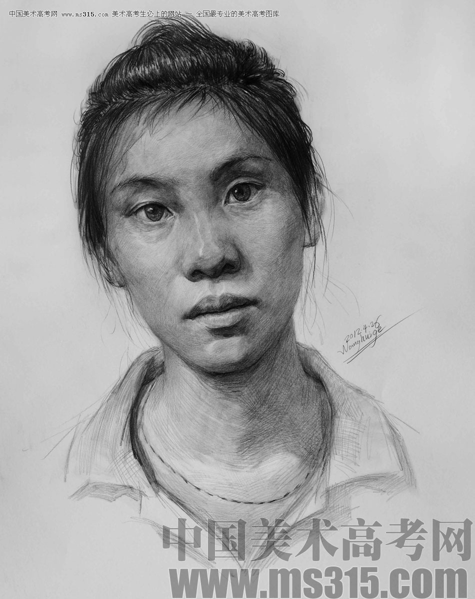 河北师范大学美术学院附中王会革素描头像优秀作品6