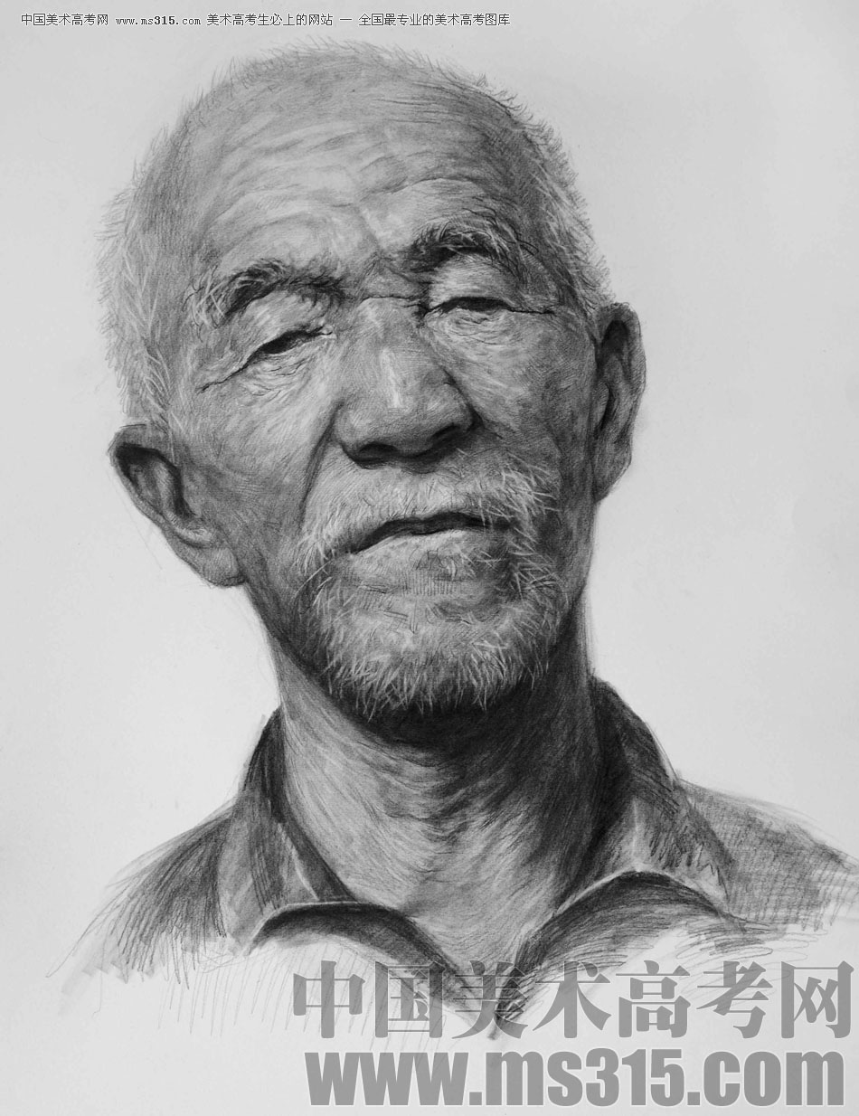 河北师范大学美术学院附中王会革素描头像优秀作品7
