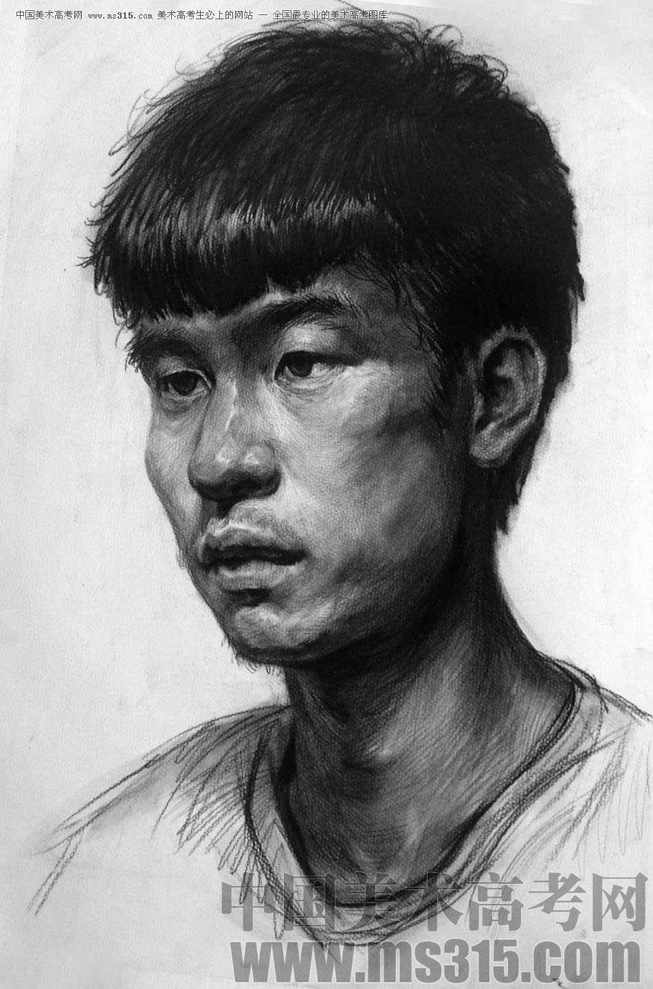 河北师范大学美术学院附中王会革素描头像优秀作品11