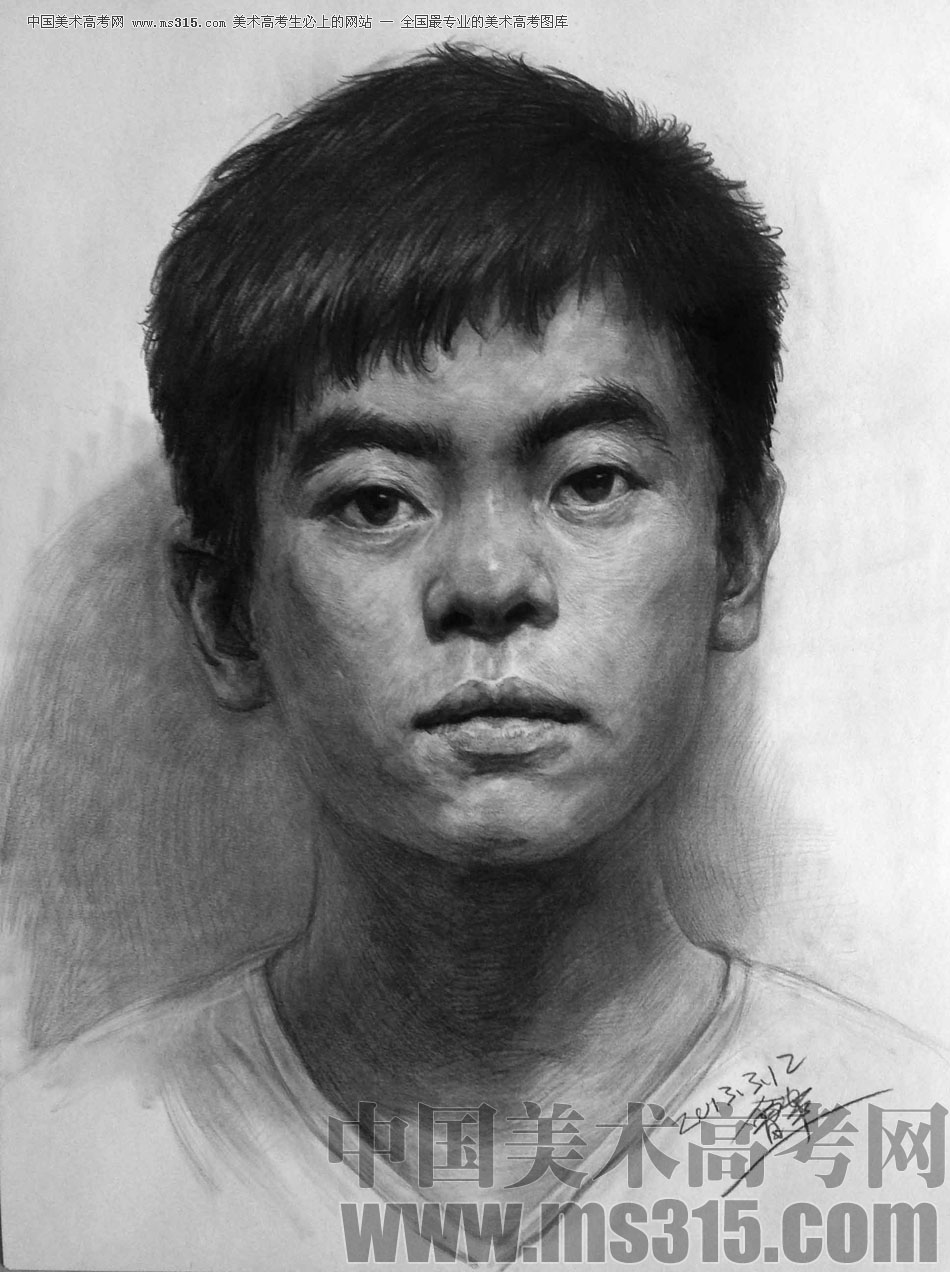 河北师范大学美术学院附中王会革素描头像优秀作品13