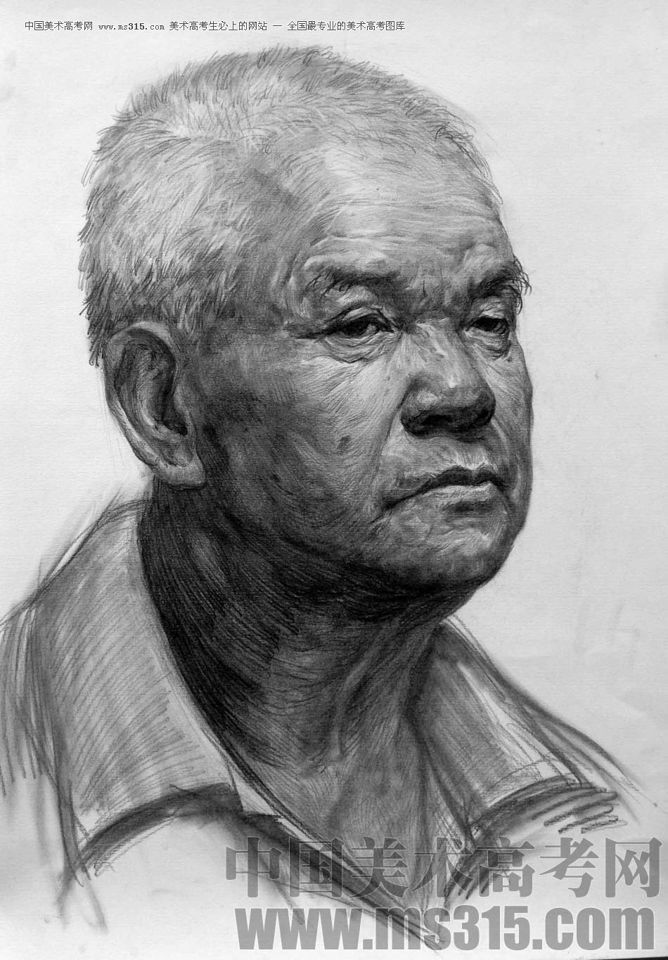 河北师范大学美术学院附中王会革素描头像优秀作品15
