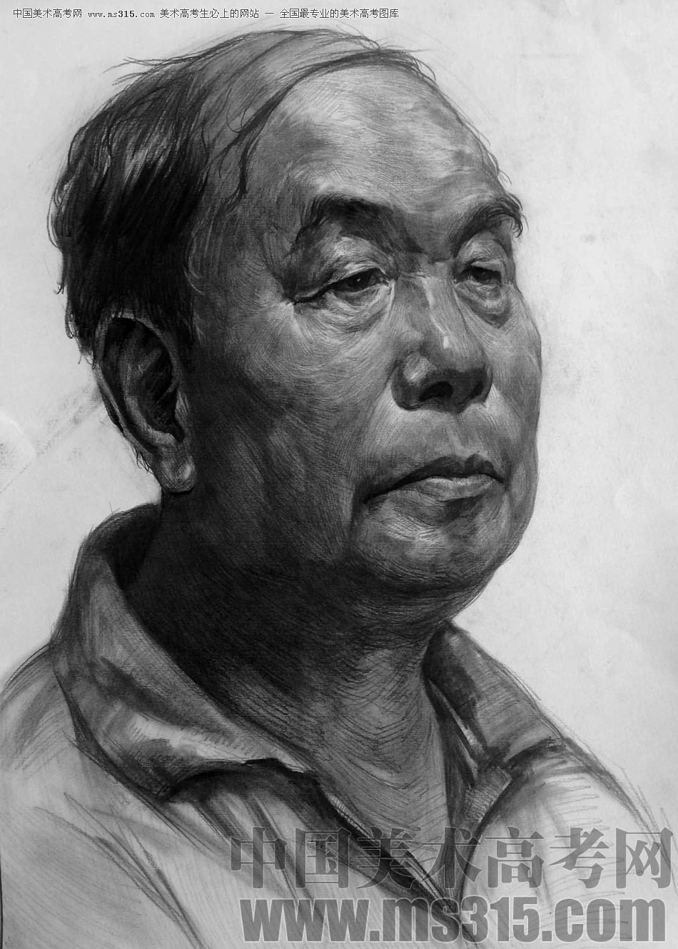 河北师范大学美术学院附中王会革素描头像优秀作品17