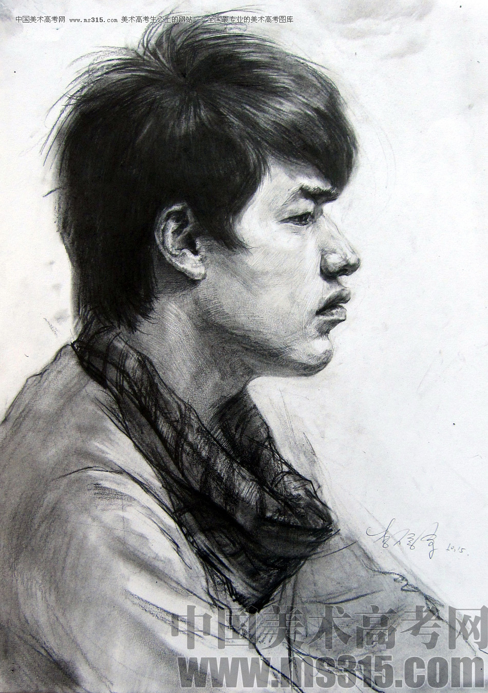天津旗舰画室素描优秀作品投稿1