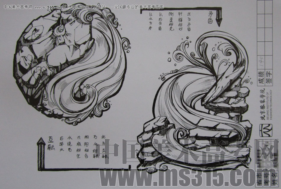 2012年北京服装学院创意速写优秀卷10