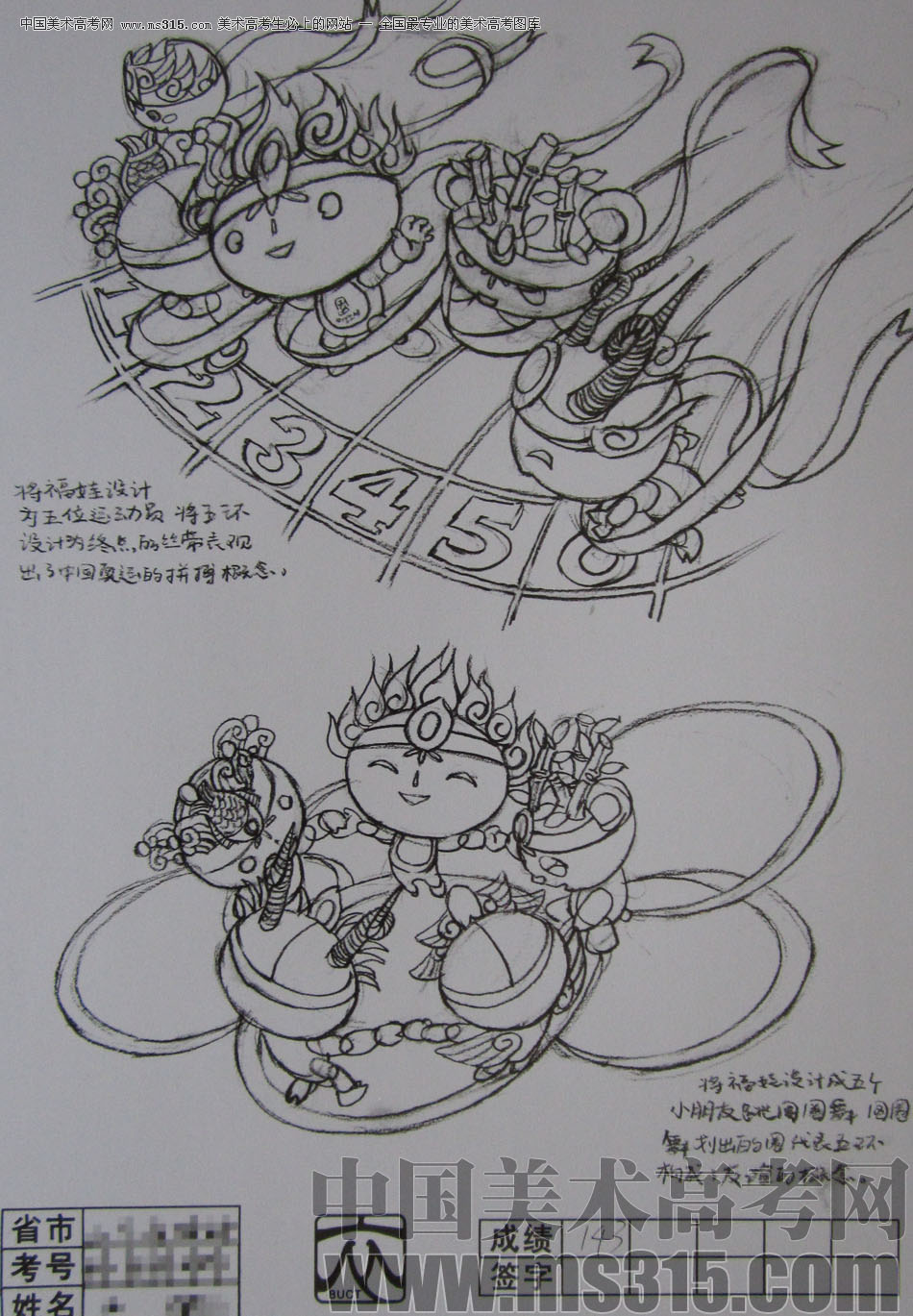 2012年北京服装学院创意速写优秀卷23