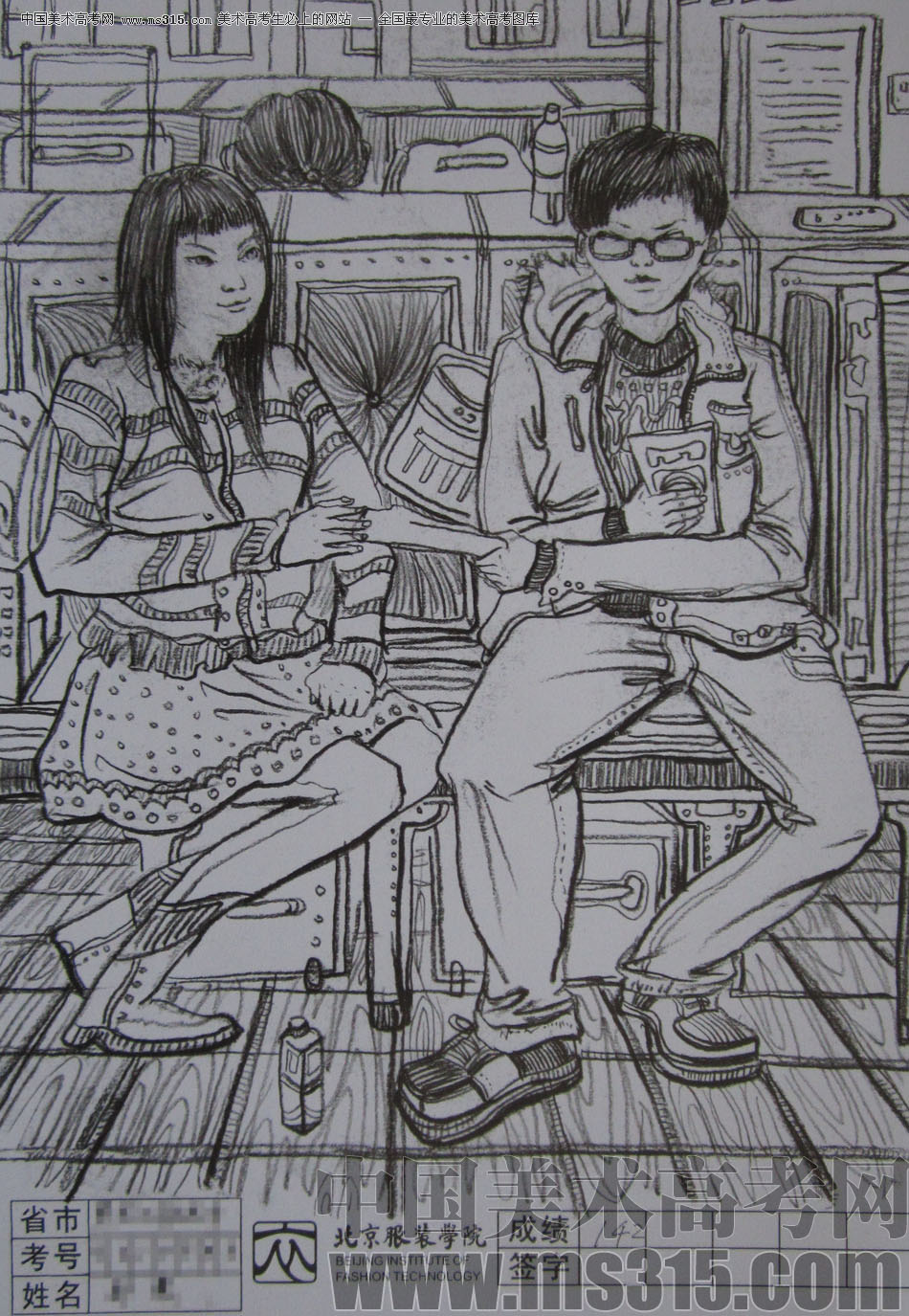 2012年北京服装学院创意速写优秀卷32