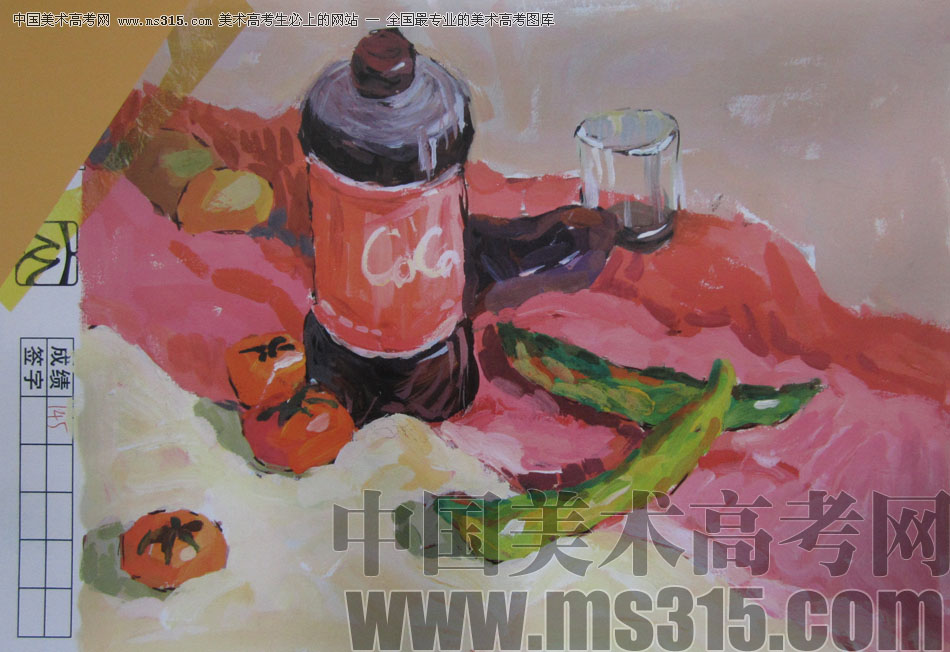2012年北京服装学院色彩静物优秀卷40