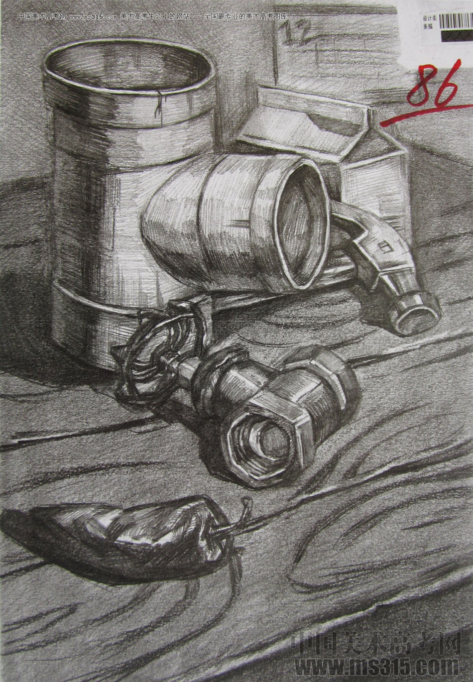 2013年四川美术学院设计素描优秀试卷（11）